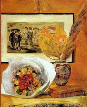 Nature morte avec maître Bouquet Pierre Auguste Renoir Peinture à l'huile